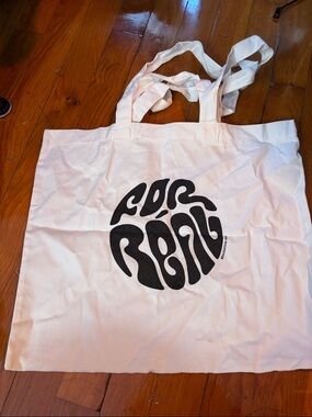 Realisation Par White Canvas Tote with Black Graphic